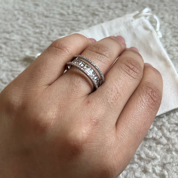 Cubic zirconia Adjustable Ring | Silver - Picture 9 of 9